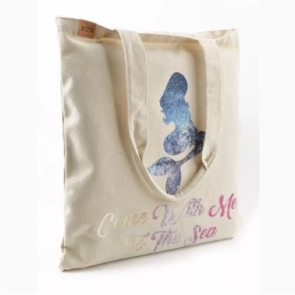 NEW • “Come With Me to the Sea” Mermaid Eco-Friendly Tote Bag